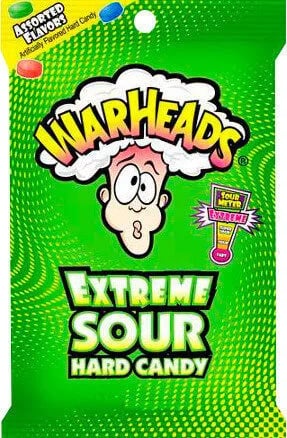 конфеты WARHEADS 28г ЭКСТРЕМАЛЬНО КИСЛЫЕ