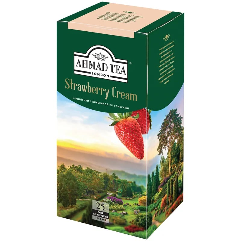 чай АХМАД 25*1,5г КЛУБНИКА СО СЛИВКАМИ