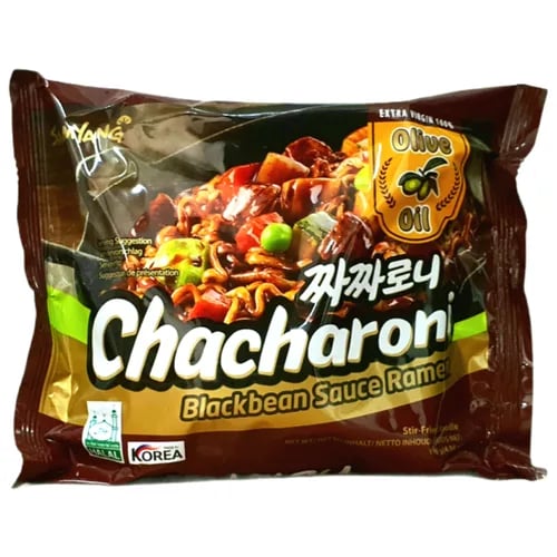 лапша с соусом из черных соевых бобов Chacharoni 140г