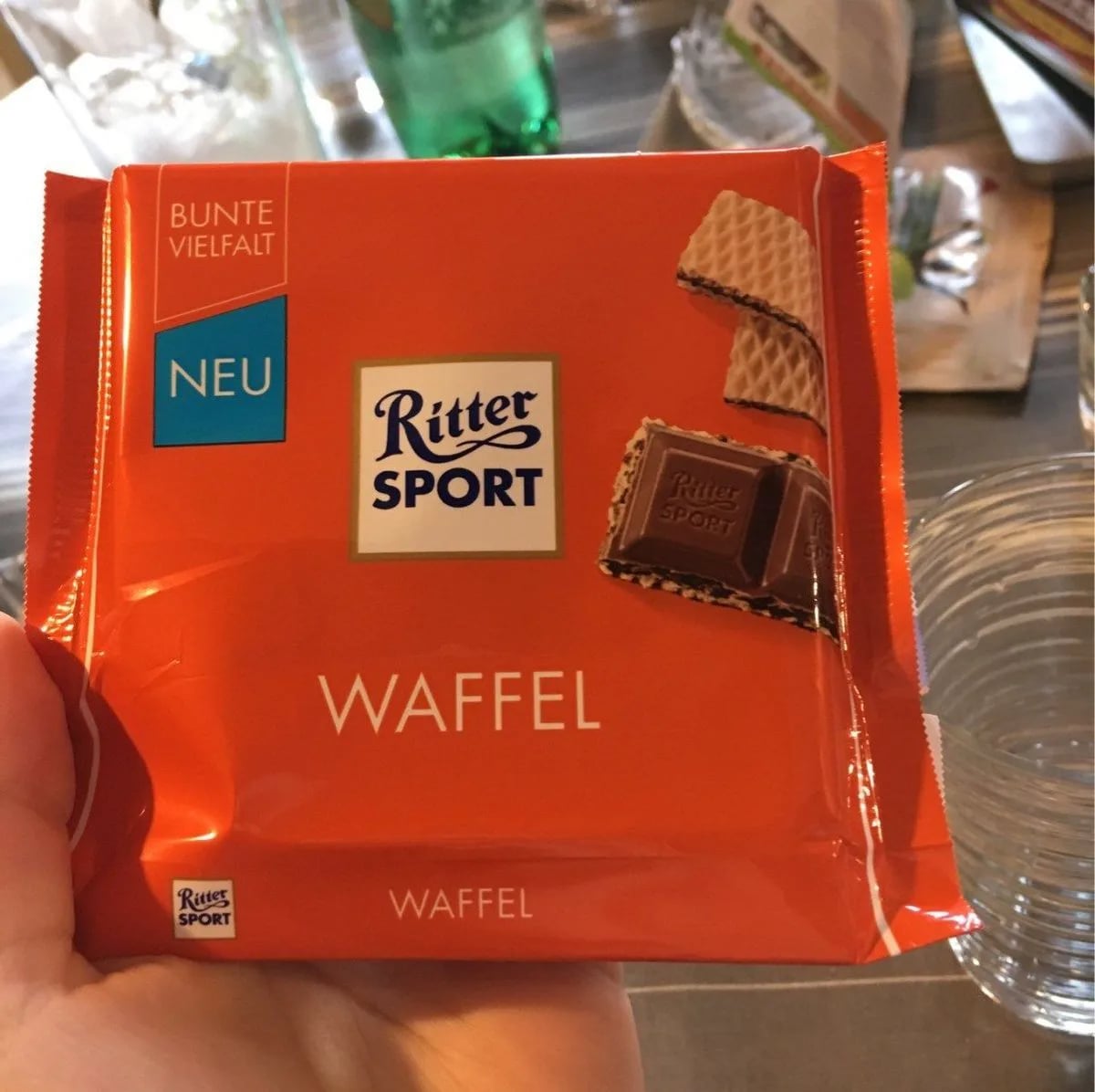 RITTER SPORT шоколад молочный 100г ВАФЛЯ И КАКАО-МУСС