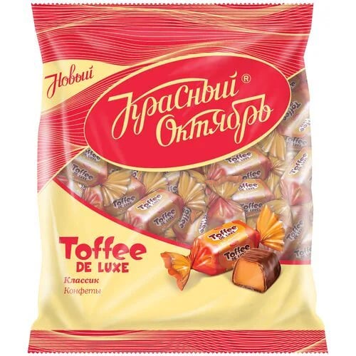 КРАСНЫЙ ОКТЯБРЬ конфеты 250г TOFFEE de LUXE класс — фото 1