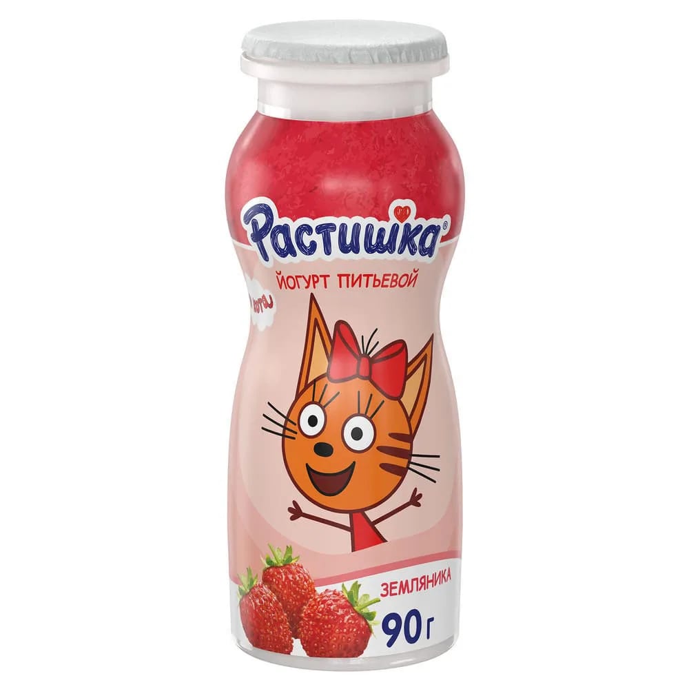 РАСТИШКА йогурт питьевой 1,6% 90г ЗЕМЛЯНИКА — фото 1