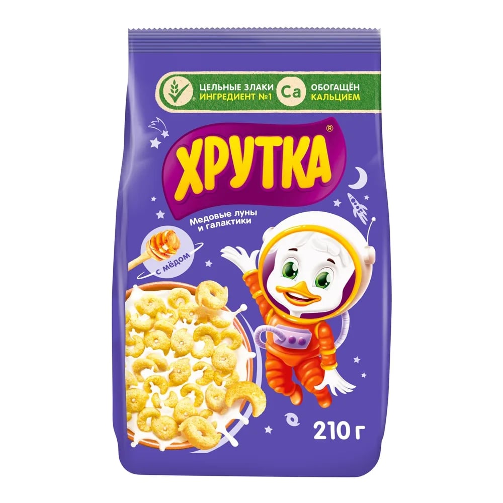 ХРУТКА готовый завтрак 210г медовые луны и галактики