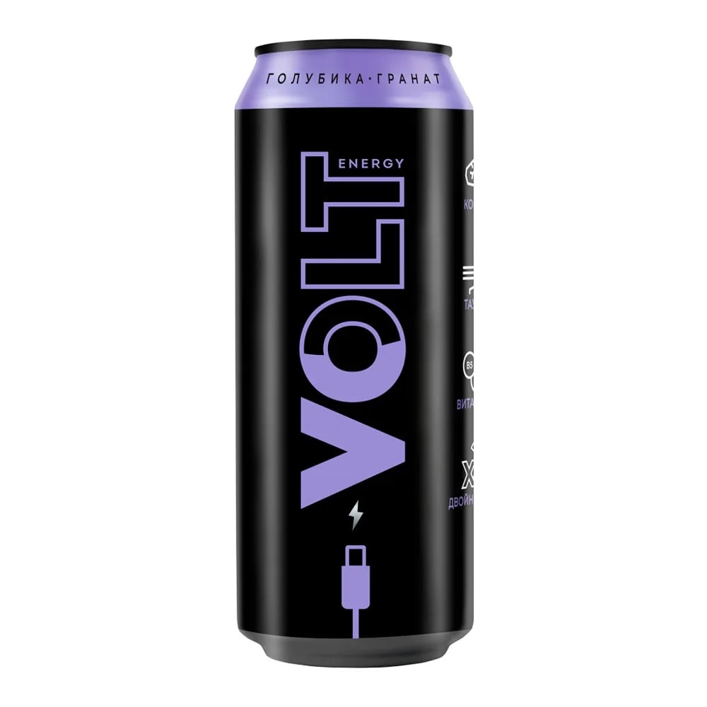 энергетический напиток VOLT 0,45л ГОЛУБИКА/ГРАНАТ