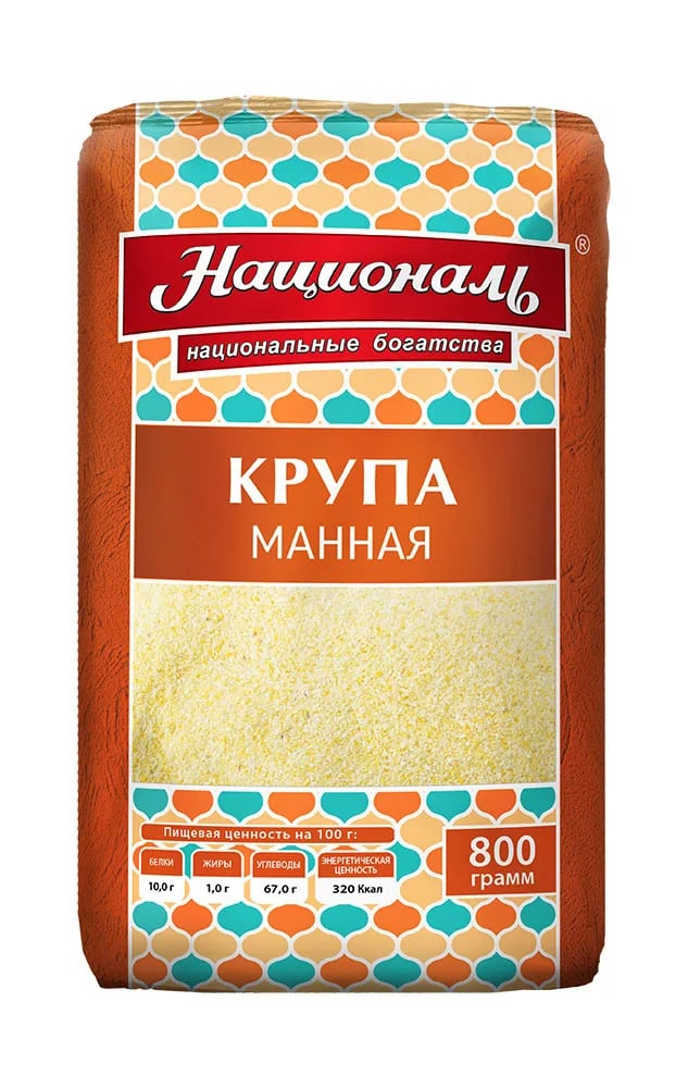 НАЦИОНАЛЬ крупа 800г МАННАЯ — фото 1