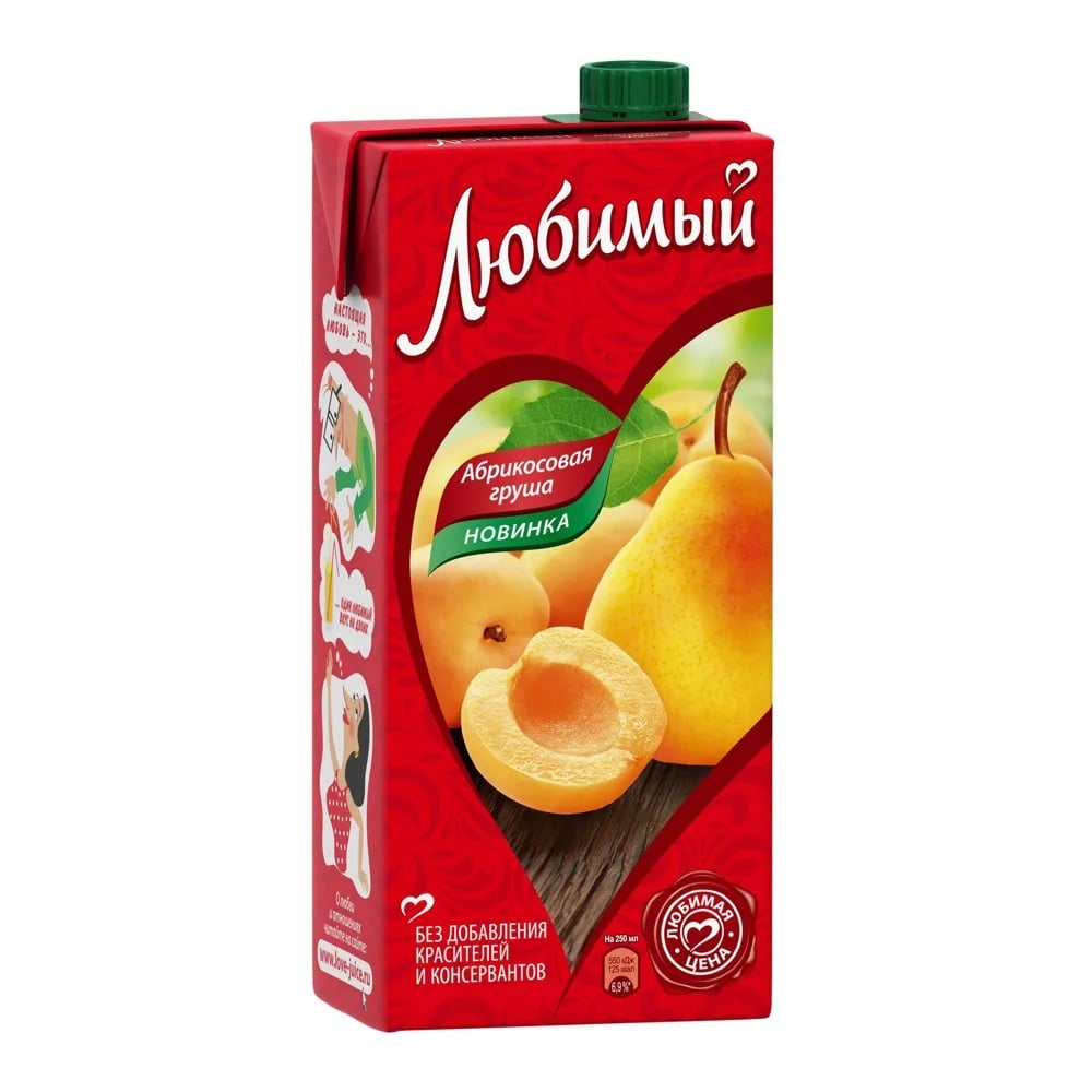ЛЮБИМЫЙ напиток 0,95л АБРИКОСОВАЯ ГРУША — фото 1