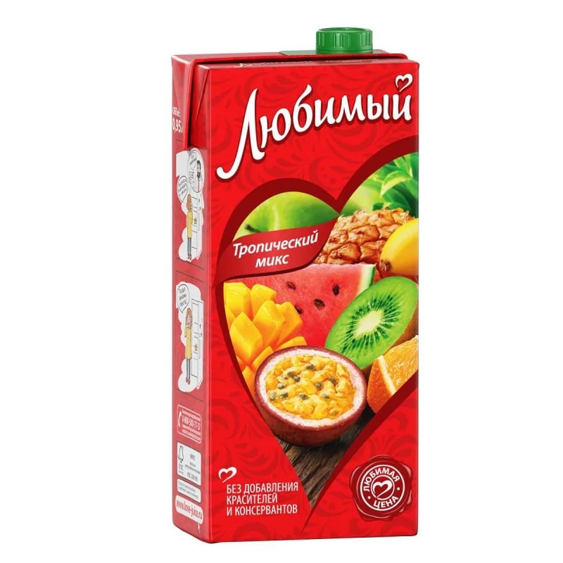 ЛЮБИМЫЙ напиток 0,95л ТРОПИЧЕСКИЙ МИКС