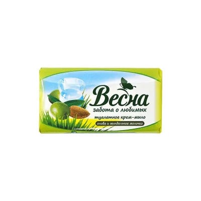 мыло ВЕСНА 90г олива-миндальное молоко — фото 1