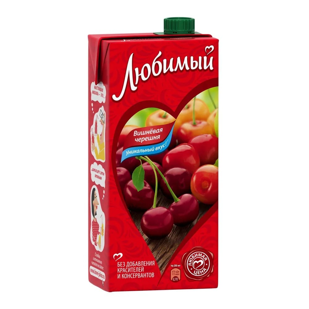ЛЮБИМЫЙ напиток 0,95л нектар вишневая черешня