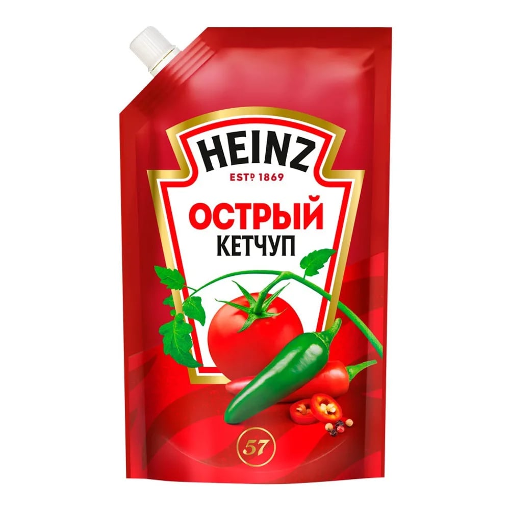 HEINZ кетчуп 320г ОСТРЫЙ д/п