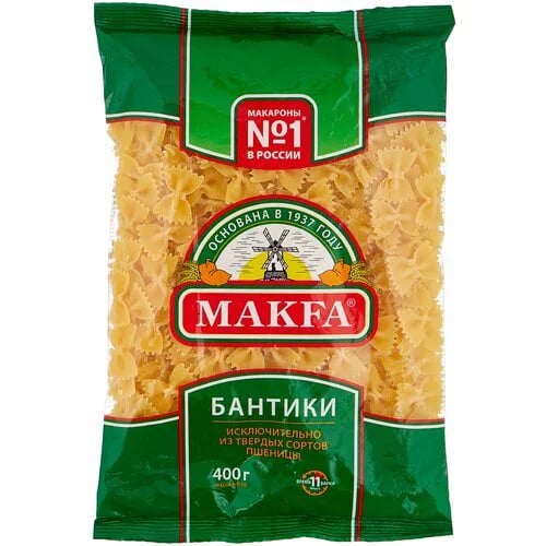 МАКФА макароны 400г БАНТИКИ