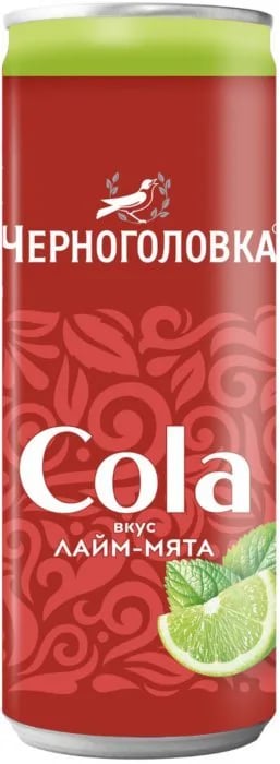 напитки из ЧЕРНОГОЛОВКИ 0,33л КОЛА ЛАЙМ-МЯТА ж/б — фото 1