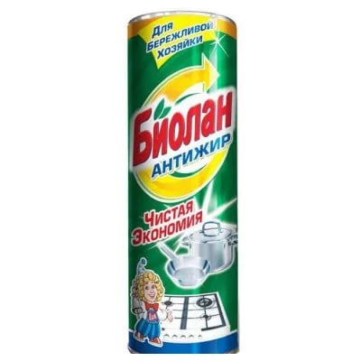 Порошок чистящий БИОЛАН АНТИЖИР 400г — фото 1