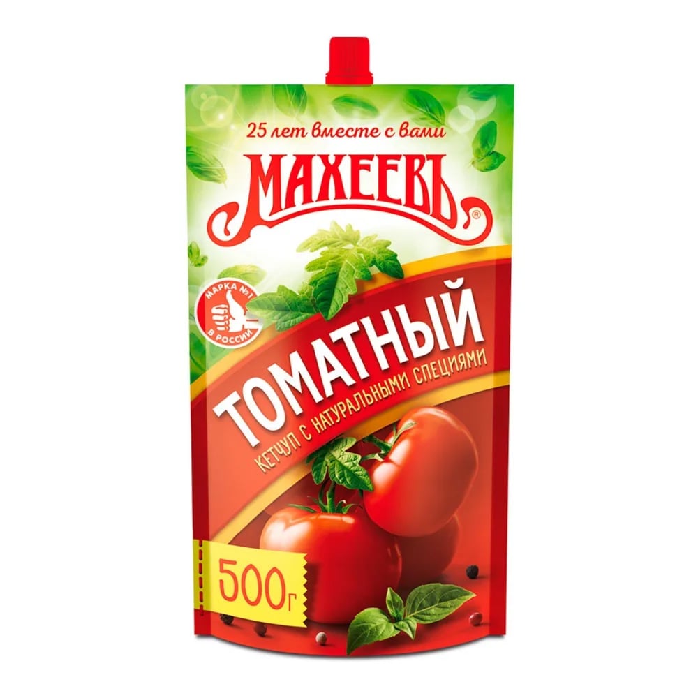 МАХЕЕВ кетчуп 500гр ТОМАТНЫЙ дой-пак