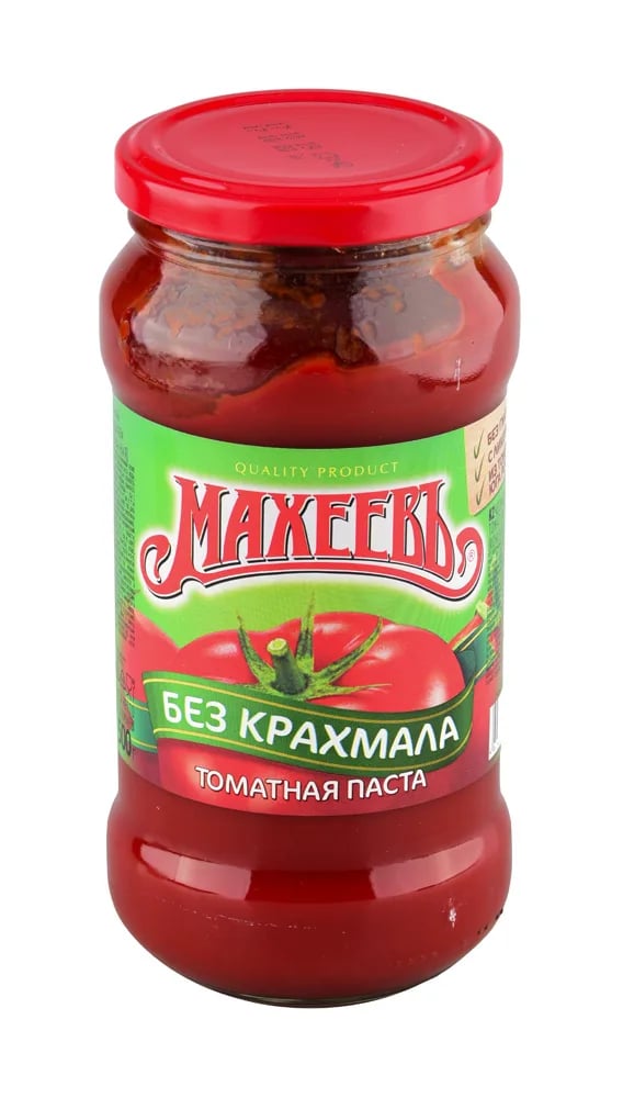 томатная паста МАХЕЕВЪ 180г БЕЗ КРАХМАЛА — фото 1