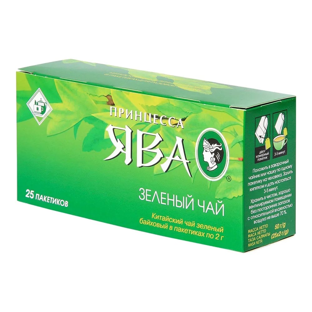 чай принцесса ЯВА 25*2г зеленый