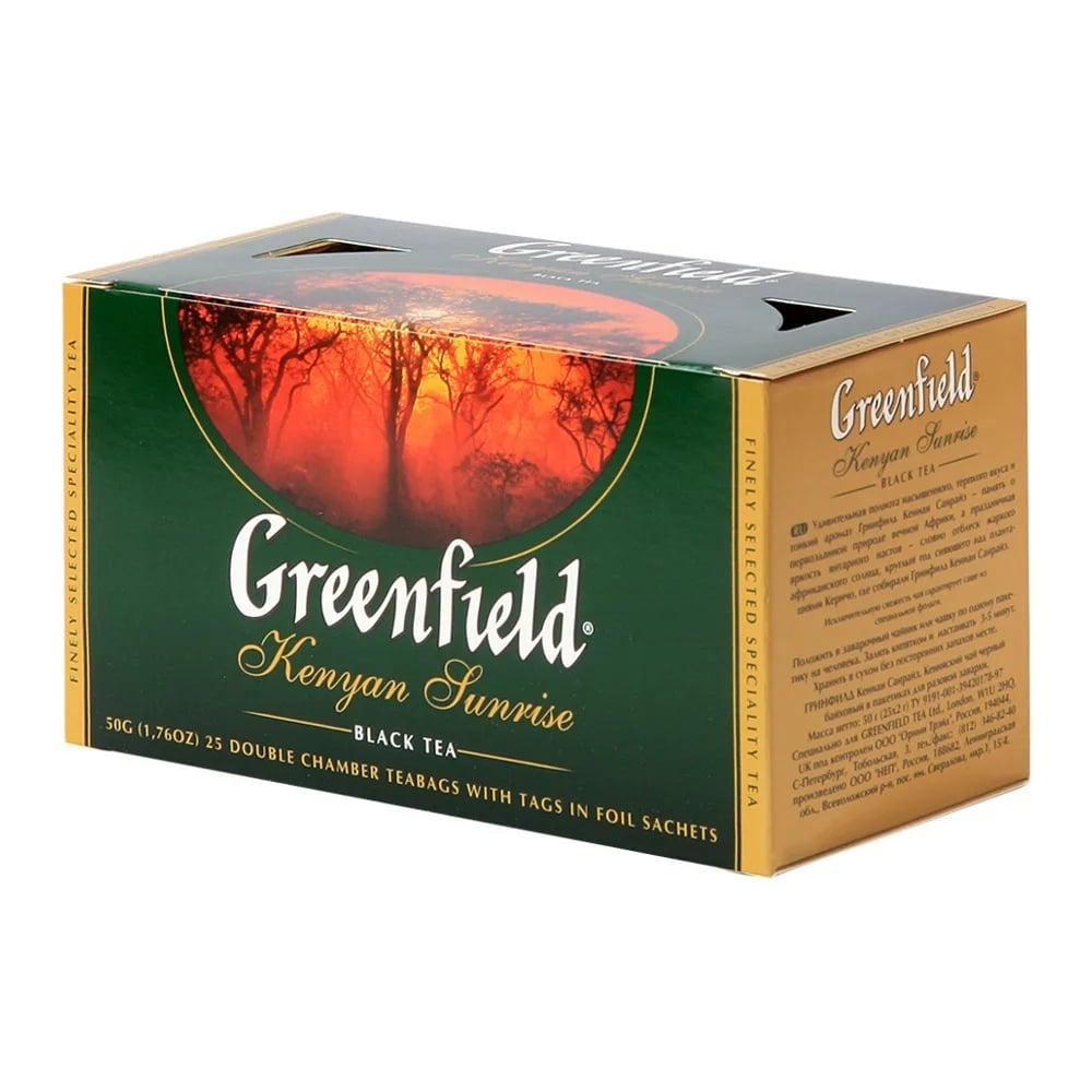 чай GREENFIELD черный 25*2г KENYAN SUNRISE — фото 1