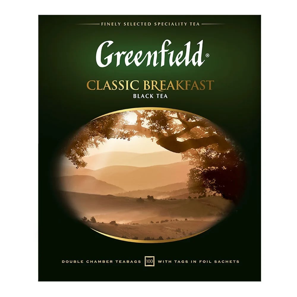 чай GREENFIELD черный 100*2г CLASSIC BREAKFAST — фото 1