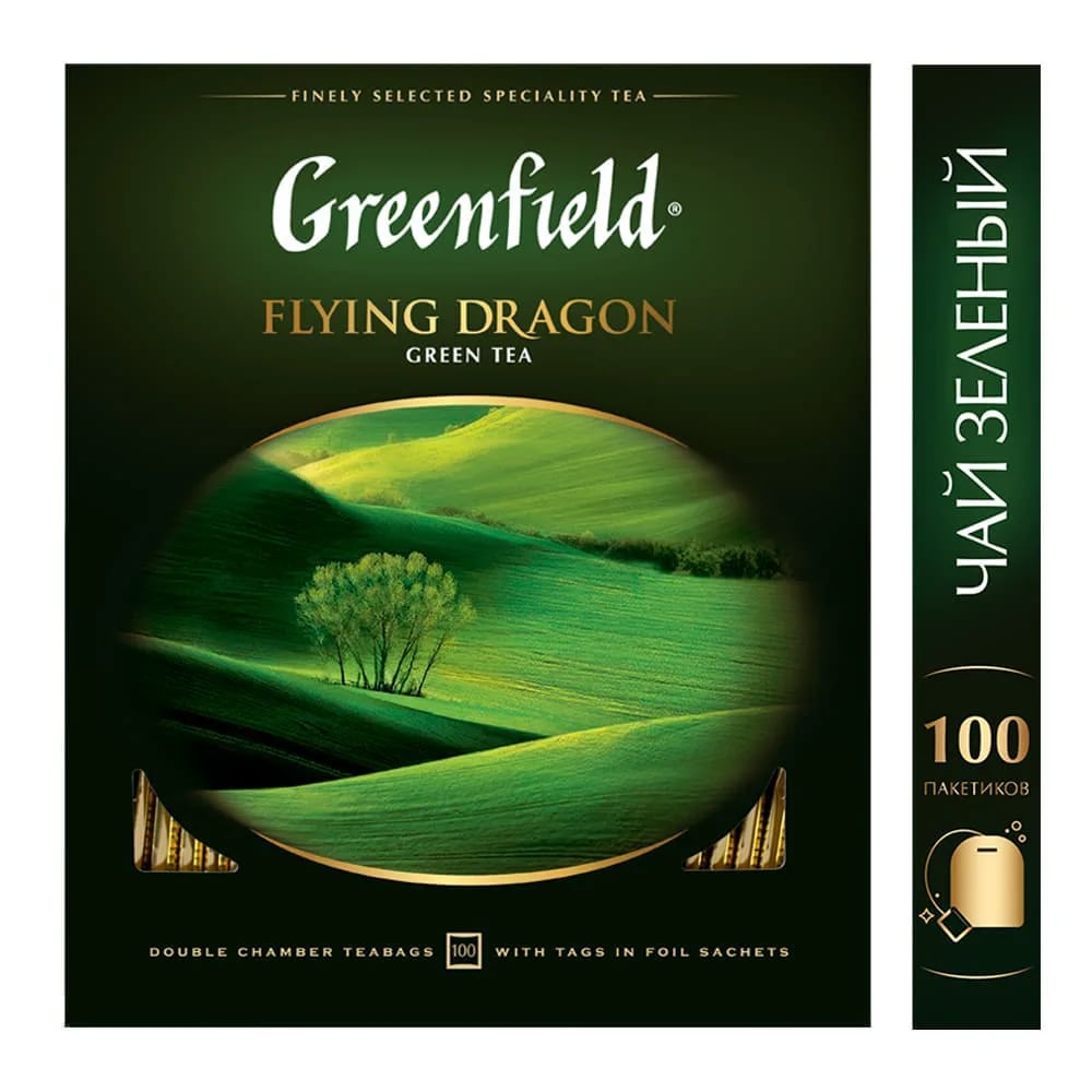 чай GREENFIELD зеленый 100*2г FLYING DRAGON — фото 1