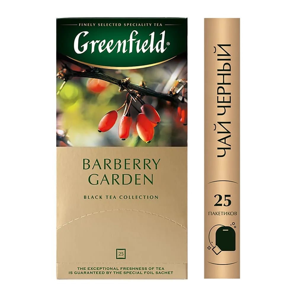 чай GREENFIELD черный 25*1,5г BARBERRY GARDEN