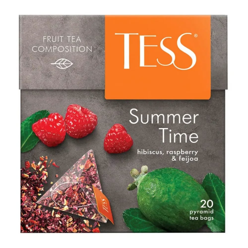чай TESS 20 пирам. SUMMER TIME травяной в пакетиках 40г