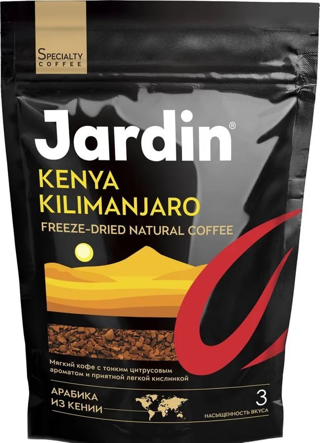 кофе JARDIN Kenya Kilimanjaro растворимый 75г паке — фото 1