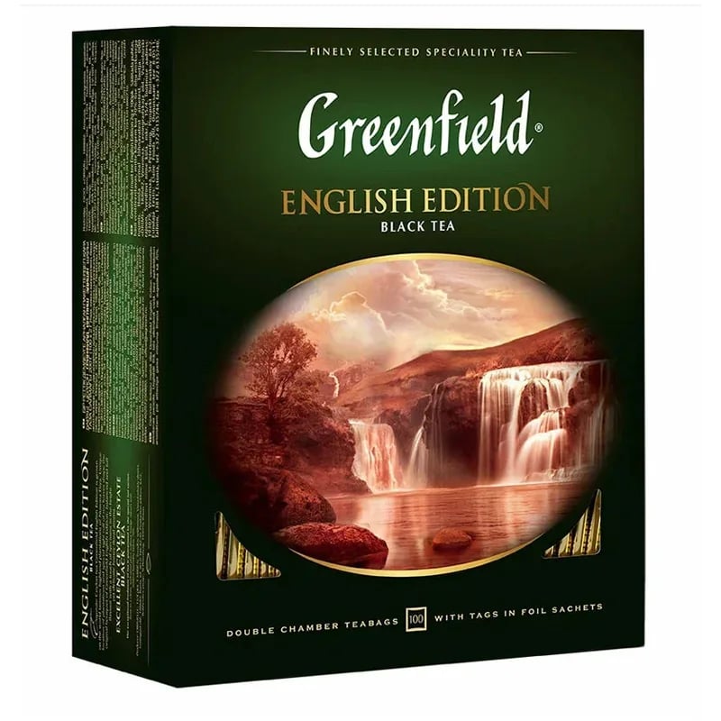 чай GREENFIELD черный 100*2г ENGLISH EDITION