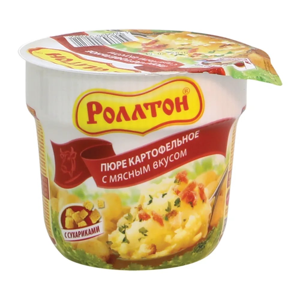 РОЛЛТОН пюре картофельное 40г с мясным вкусом — фото 1