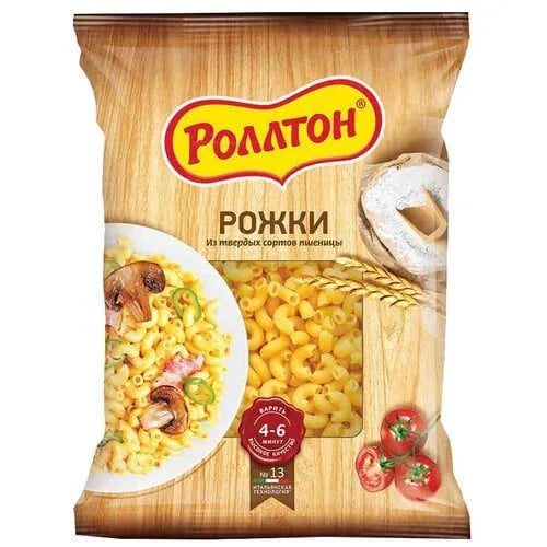 РОЛЛТОН макароны 400г РОЖКИ — фото 1