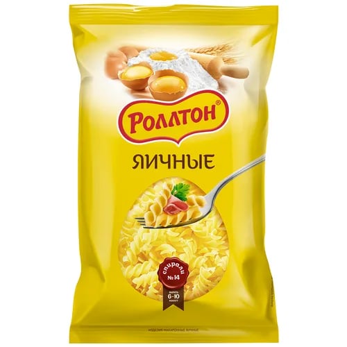 РОЛЛТОН макароны 400г СПИРАЛИ ЯИЧНЫЕ