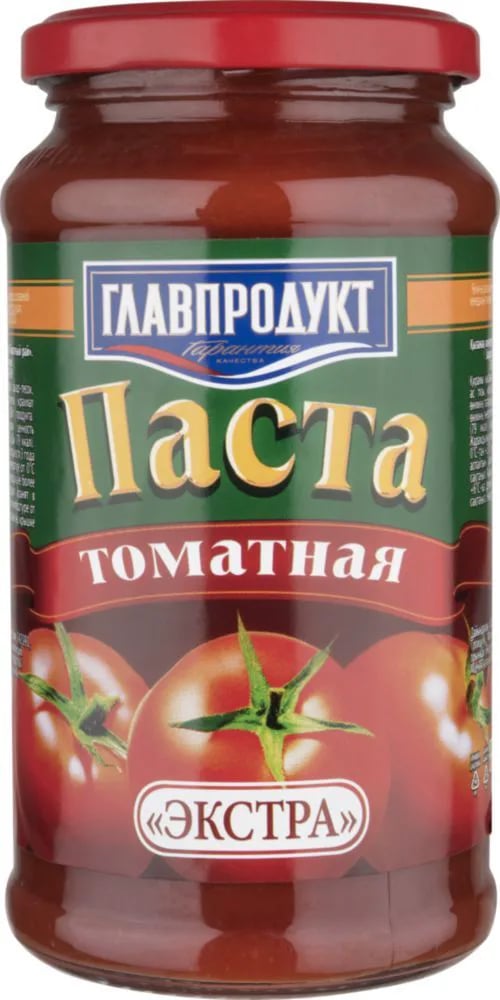 томатная паста ТОМАТНЫЙ РАЙ 480г ГЛАВПРОДУКТ — фото 1