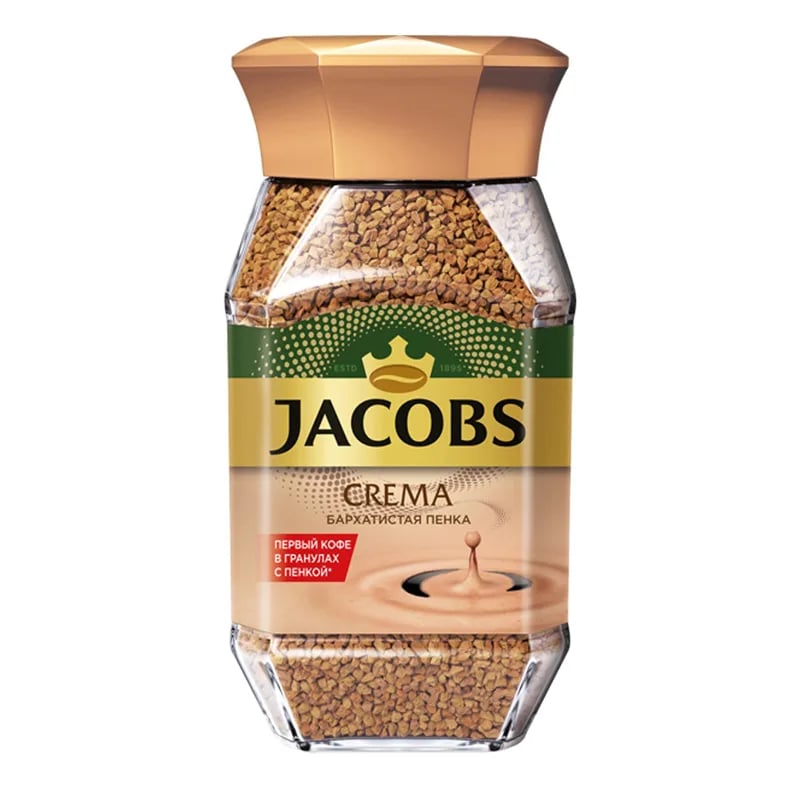 кофе ЯКОБС МОНАРХ 95г CREMA бархатистая пенка ст/б — фото 1