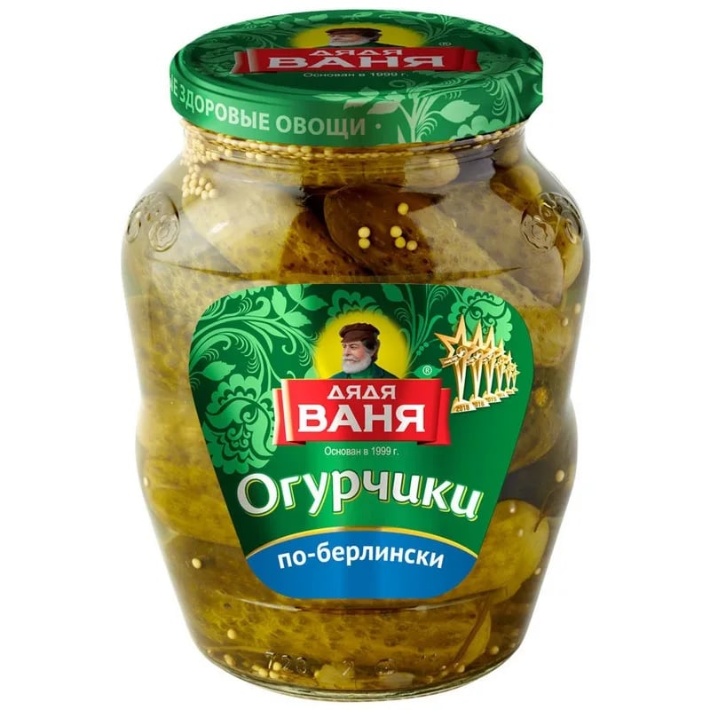 ДЯДЯ ВАНЯ огурчики ПО-БЕРЛИНСКИ марин 680г — фото 1