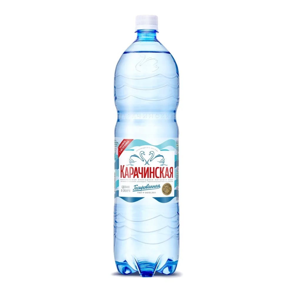 вода минеральная КАРАЧИНСКАЯ газир. 1,5л ПЭТ — фото 1