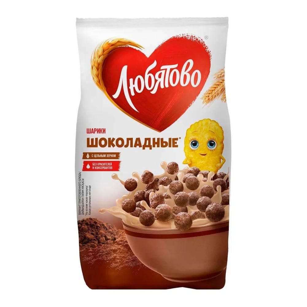 Готовый завтрак ШОКОЛАДНЫЕ ШАРИКИ 200г ЛЮБЯТОВО
