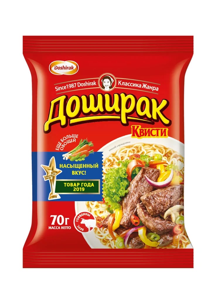 лапша ДОШИРАК КВИСТИ 70г говядина — фото 1