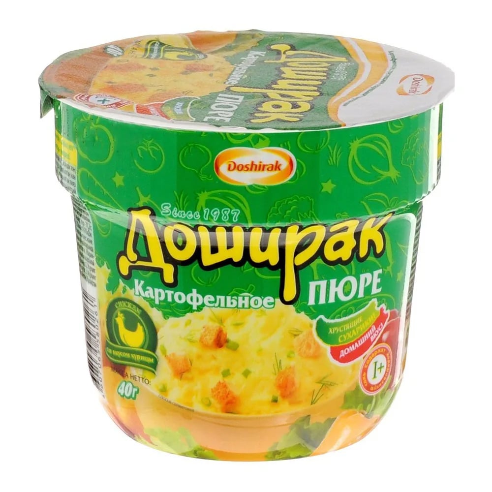пюре картофельное ДОШИРАК 40г куриный — фото 1