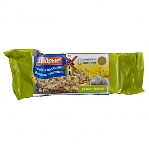хлебцы 100гр  ЩЕДРЫЕ с чесноком