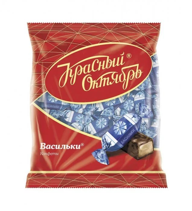 КРАСНЫЙ ОКТЯБРЬ конфеты 250г ВАСИЛЬКИ — фото 1