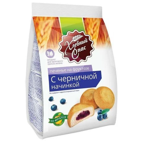 печенье 200г с начинкой черника ХЛЕБНЫЙ СПАС — фото 1