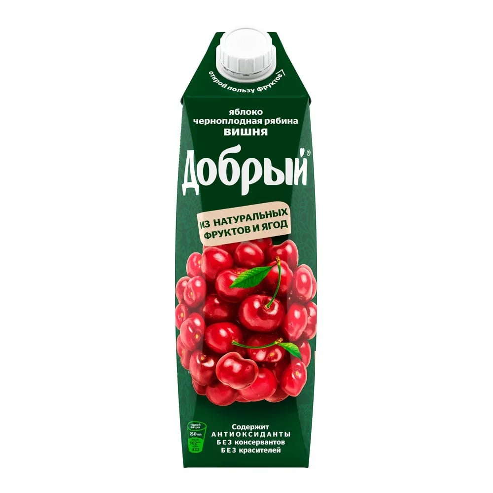 ДОБРЫЙ нектар 1л яблоко-вишня-черн.рябина — фото 1