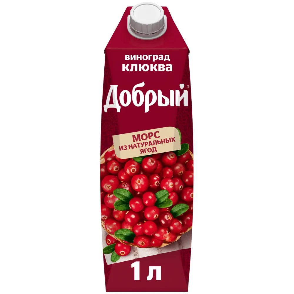 ДОБРЫЙ морс 1л КЛЮКВА — фото 1