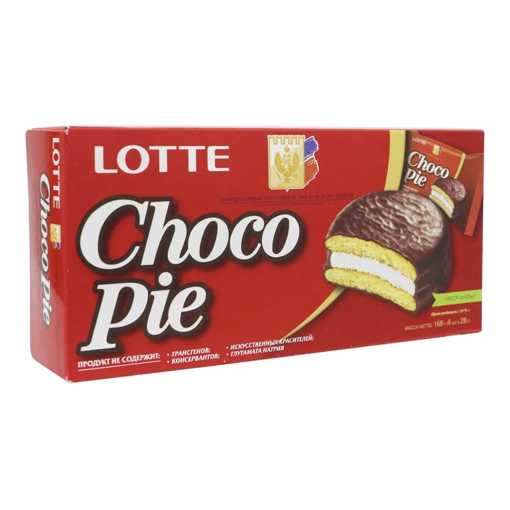 ЧОКОПАЙ пирожное шоколадное 168г 6шт LOTTE
