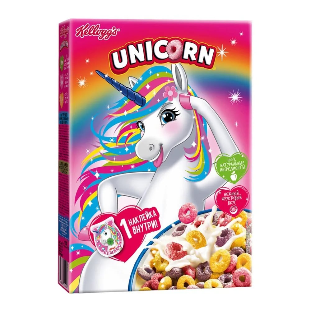 Готовый завтрак UNICORN 195г радужные колечки фр вкус — фото 1