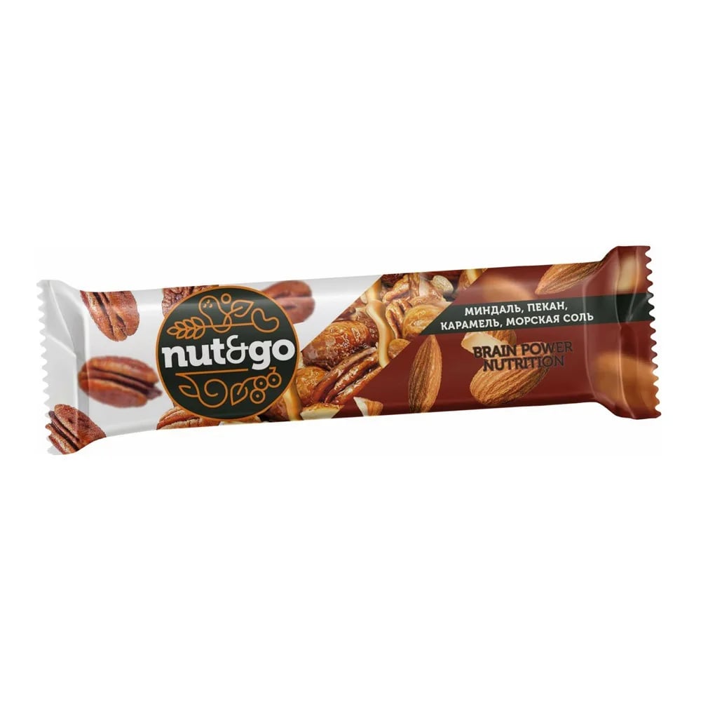 батончик NUT&GO миндаль и пекан 36г