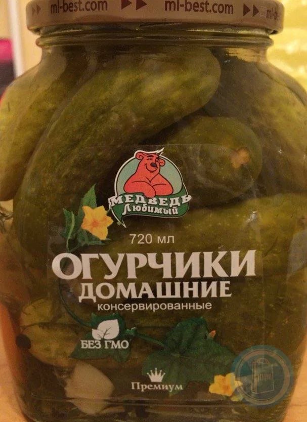 МЕДВЕДЬ ЛЮБИМЫЙ огурцы 720г ДОМАШНИЕ — фото 1