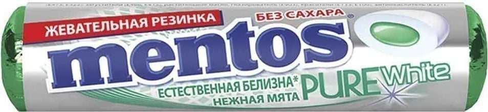 МЕНТОС PURE FRESH жевательная резинка 15,5г НЕЖНАЯ МЯТА — фото 1