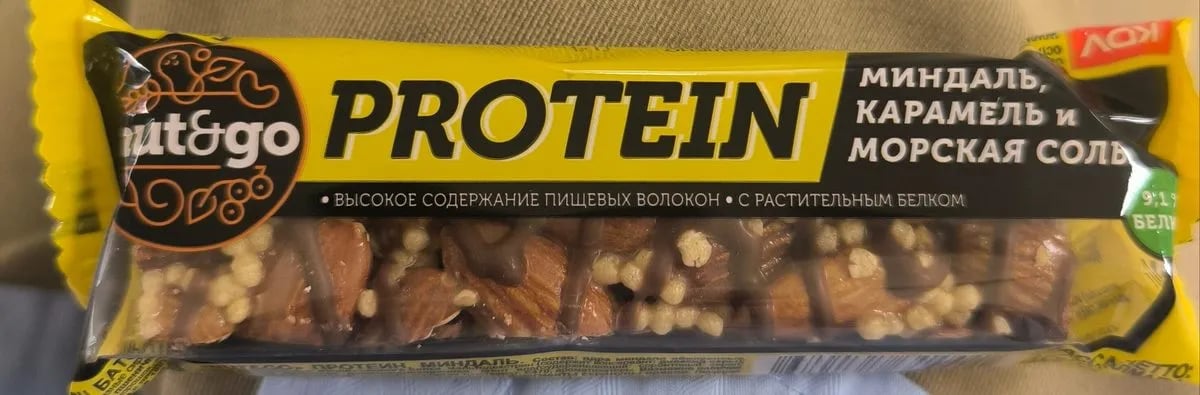 батончик PROTEIN NUT&GO миндаль морская соль — фото 1