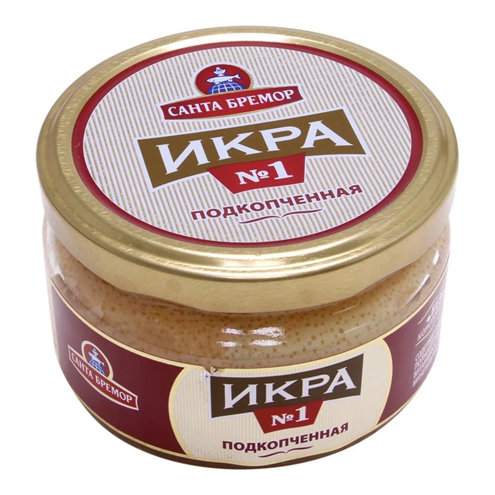САНТА БРЕМОР икра №1 180г подкопченная