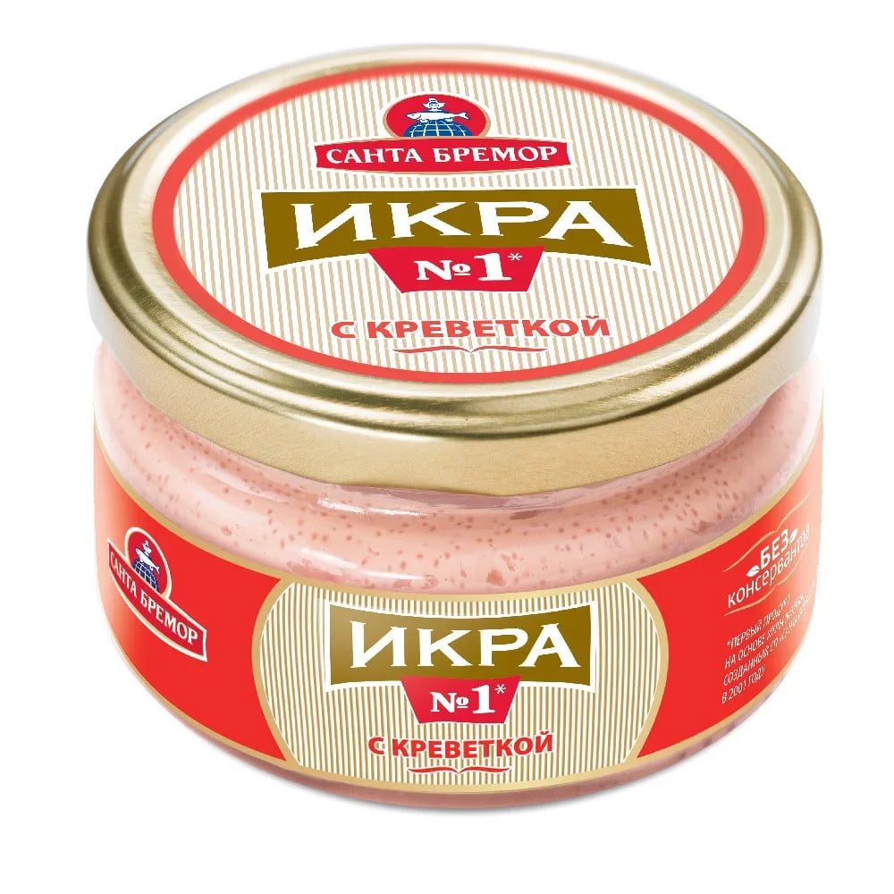САНТА БРЕМОР икра №1 180г с креветкой